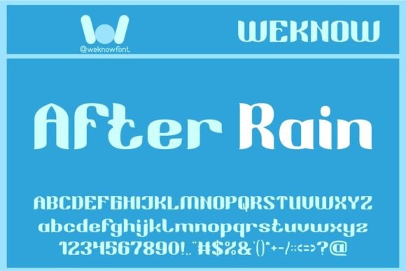 After Rain Font for Web Design