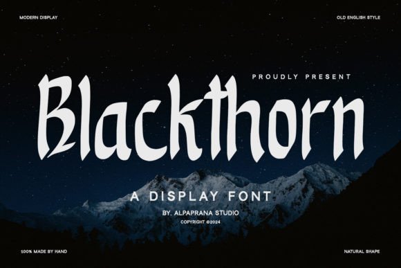 Blackthorn Font for Editorial Design