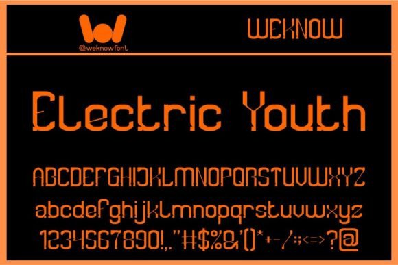 Electric Youth: A Sci-Fi Display Font for Modern Headlines