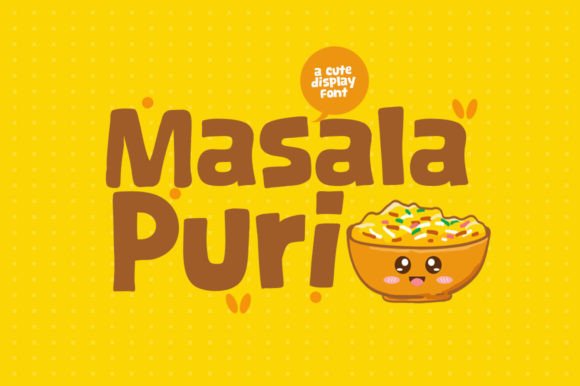 Masala Puri: A Modern Display Font for Editorial Design