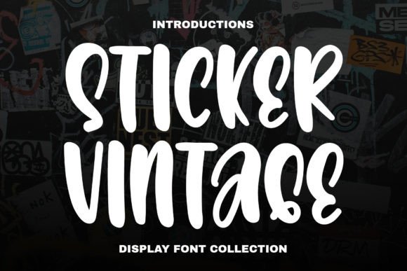 Sticker Vintage Font for Business Branding